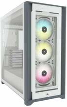 Arvutikorpus Corsair iCUE 5000X RGB, Mid-Tower, valge