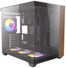 Arvutikorpus Antec CX800 ARGB, Midi Tower, karastatud klaas, must puiduelementidega