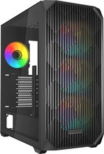 Arvutikorpus Sharkoon AK3 RGB, Tower, ATX, must, karastatud klaas