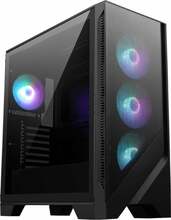 Arvutikorpus MSI MAG Forge 321R Airflow, Midi Tower, läbipaistev/must