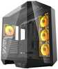 Arvutikorpus Darkflash DY470, 4 ventilaatorit, must