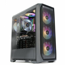 Arvutikorpus Zalman N5 MF, ATX, must, RGB ventilaator x4