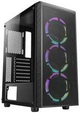 Arvutikorpus Azza Prime 360, ATX, 3xARGB ventilaatoriga, must