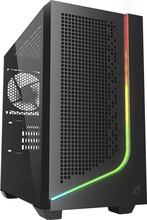 Arvutikorpus Sharkoon J1000 ARGB, mATX, must, Tempered Glass