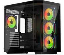 Arvutikorpus Krux Empero, must, Tempered Glass x 2