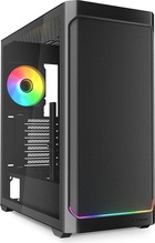 Arvutikorpus Sharkoon AK4W RGB Strip, Midi Tower, must, karastatud klaas