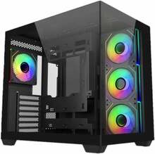 Arvutikorpus Cooler Master Elite 681, ATX, must, Tempered Glass x 2