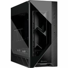 Arvutikorpus Silverstone ALTA F2, Big Tower, Tempered Glass, must