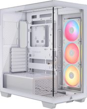 Arvutikorpus Corsair 3500X LXR LINK, Mid-Tower, E-ATX, RGB, Tempered Glass, valge