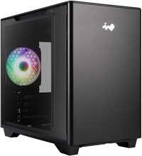 Arvutikorpus In Win A3 Mini-Tower Tempered Glass, must, IW-CS-A3BLK-1AM120S