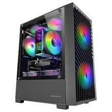 Arvutikorpus Mars Gaming MC-VORTEX, Mini Tower, MicroATX, must, 3x120mm FRGB ventilaatorid
