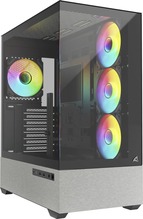 Arvutikorpus Sharkoon AK7 ARGB, ATX, must, Tempered Glass x 2