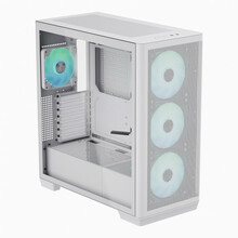 Arvutikorpus Aerocool APNX C1-WT-V1 ARGB, valge, läbipaistev
