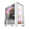 Arvutikorpus Darkflash DRX70 Glass, 4 RGB ventilaatorit, valge