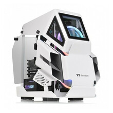 Arvutikorpus Thermaltake AH T200, Micro, Snow, karastatud klaasiga