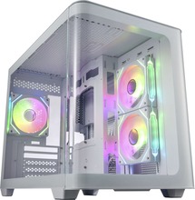 Arvutikorpus FSP S380-WA, Mid Tower, valge, Tempered Glass x 2