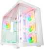Arvutikorpus Rampage Loopy, akvaarium, 7 ventilaatorit, ARGB, Infinity Hub, valge