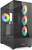 Arvutikorpus Sharkoon AK6 RGB, Tower, ATX, must, Tempered Glass x 2