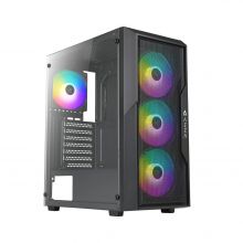 Arvutikorpus Azza Fighter 290, ATX, 4xARGB ventilaatoriga, karastatud klaasist külgaken