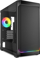 Arvutikorpus Sharkoon MK4W RGB Strip, Micro Tower, must, Tempered Glass
