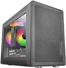 Arvutikorpus Mars Gaming MCXPS, mATX, Mini Tower, must, võrgupaneeli ja klaaspaneeliga