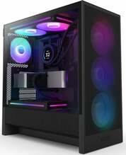 Arvutikorpus NZXT H5 FLOW RGB 2024, Midi Tower, läbipaistev, must