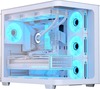 Arvutikorpus Aerocool P500C-G-WT-v1, Midi Tower, valge, karastatud klaas x3