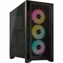 Arvutikorpus Corsair iCUE 4000D RGB Airflow, Mid-Tower, must/läbipaistev