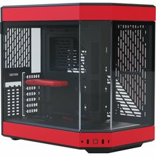 Arvutikorpus Hyte Y60, Midi Tower, Tempered Glass, must/punane