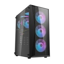 Arvutikorpus Darkflash DK352 Plus, 4 ventilaatoriga, must