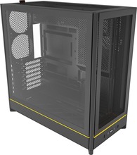 Arvutikorpus Montech HS01, Midi-Tower, must, karastatud klaas