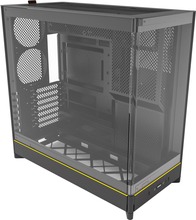 Arvutikorpus Montech HS02, Midi-Tower, must, karastatud klaas x 2