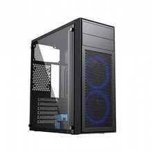 Arvutikorpus Gembird Fornax M100B, must, siniste ventilaatoritega