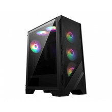 Arvutikorpus MSI MAG Forge 120A Airflow, Midi Tower, must, läbipaistev