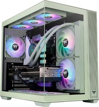Arvutikorpus Thermaltake View 380 TG ARGB, Midi Tower, Matcha Green, Tempered Glass x 2