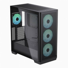 Arvutikorpus Aerocool APNX C1-BK-V1 ARGB, läbipaistev/must