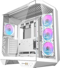 Arvutikorpus Darkflash DY470, valge, 4 ventilaatorit + GPU tugi