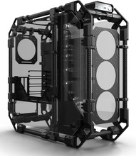 Arvutikorpus Alphacool Apex Pro Skeleton, Full Tower, must, süsinikkiud