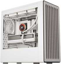 Arvutikorpus HAVN BF 360, Midi Tower, E-ATX, karastatud klaas, valge