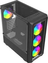 Arvutikorpus Savio Noctis Glass RGB Cube, Micro ATX/ATX, must