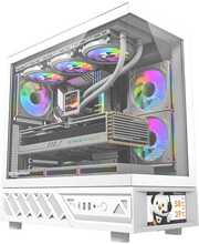 Arvutikorpus DarkFlash DS950V, ekraaniga, valge, 6 ventilaatorit