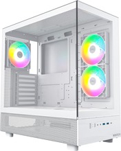 Arvutikorpus Montech XR, Midi Tower, valge, Tempered Glass x 2