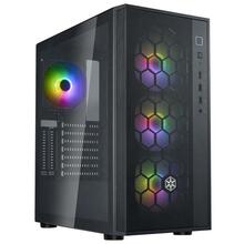 Arvutikorpus SilverStone Fara R1 PRO V2, Midi-Tower, karastatud klaas, must