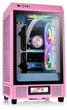Arvutikorpus Thermaltake The Tower 200, karastatud klaas, roosa