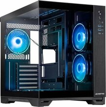 Arvutikorpus Chieftec Visio GM-30B-TG-OP, ATX, must, Tempered Glass