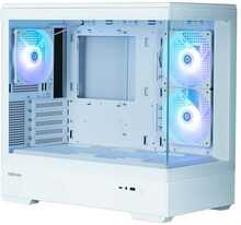 Arvutikorpus Zalman P30 V2, MicroATX, Mini Tower, 3 RGB ventilaatorit, valge