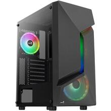 Arvutikorpus Aerocool Scape-G-BK-v3, Midi Tower, Tempered Glass, ARGB, must