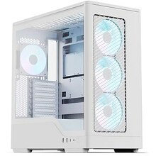 Arvutikorpus Aerocool D520A, Midi Tower, ATX, Tempered Glass, RGB, valge