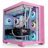 Arvutikorpus Thermaltake View 380 TG ARGB, Midi Tower, roosa, Tempered Glass x 2