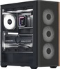 Arvutikorpus Aerocool D501A-G-BK-v2, Midi Tower, ATX, must/puit